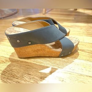 LIKE NEW- Lucky Brand LK Miller 2 Cork Wedge Sandals